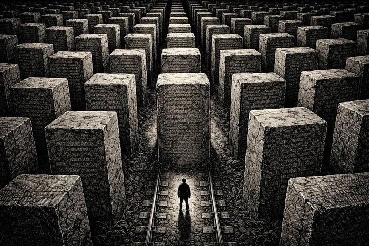 Cover image for "Factories Don't Need Souls" — You spent twenty years stockpiling knowledge for a 'just in case' that never came. That's not education. That's a heist.