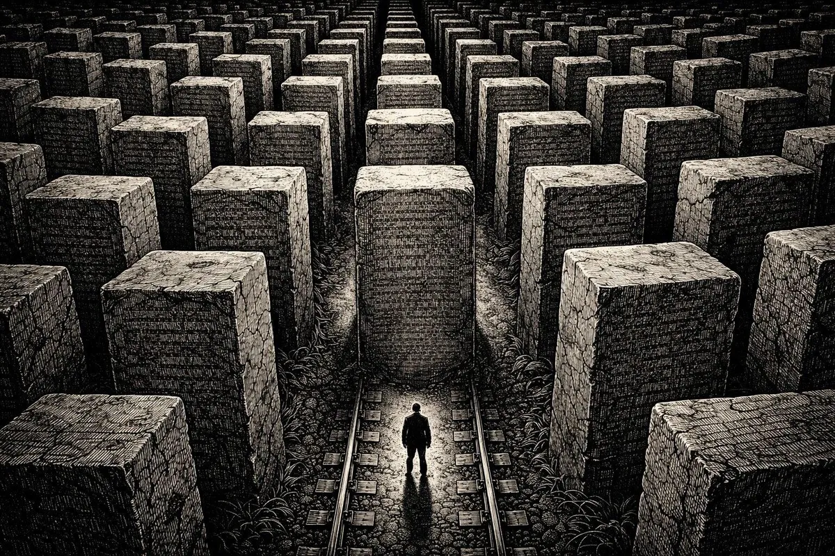 Cover image for "Factories Don't Need Souls" — You spent twenty years stockpiling knowledge for a 'just in case' that never came. That's not education. That's a heist.